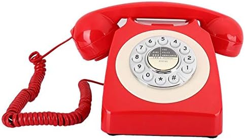 V Најдобриот живот Антички телефонски декор, ретро гроздобер фиксни корпорации класичен европски телефон со повик за лична карта,