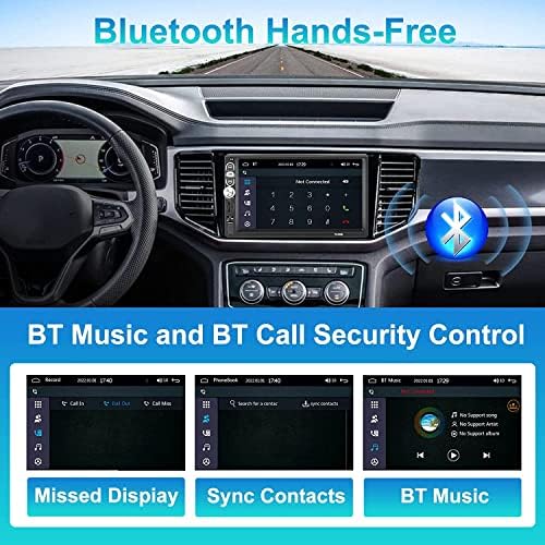 Hikity Apple CarPlay & Android Auto Car Stereo Receiver 7 ”CAR Stereo Universal Single DIN поддршка Bluetooth FM USB SWC микрофон
