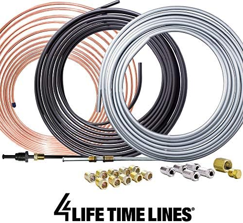 4lifetimelines Вистински легура на бакар-никел не-магнетна калем за цевки за сопирачките-1/4 инчи, 25 стапки