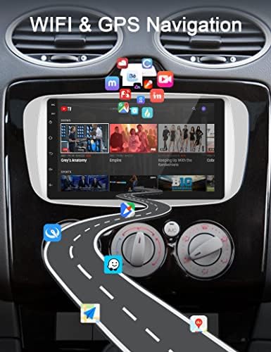Двоен Din Android Автомобил Стерео Безжичен Apple Carplay 7 Автомобил Радио Со Bluetooth GPS WiFi Fm Радио + Резервна Камера FORD Focus