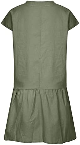 Женски обичен секси моден мода со кратки ракави за кратки ракави за печатење памук за замав кратко здолниште плус-големина лабава