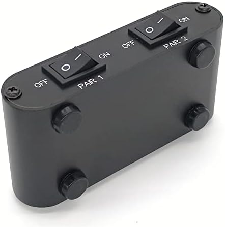 Кутија за прекинувач за селектор на 2-насочен аудио стерео звучник Луко, кутија за контролор на прекинувач за спојници на комбинаторот
