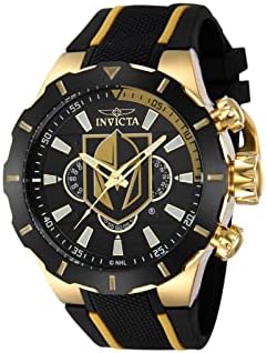 Invicta NHL S1 Turbo 52mm Quartz Chronograph Silicone Strap часовник Вегас Златни витези машки