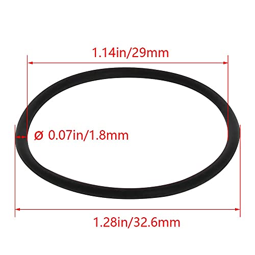 Bettomshin 50pcs нитрилна гума О-прстени, 32,6мм ОД 29мм ID 1,8 мм ширина, метрички буна-нитрил заптивка за мијалник