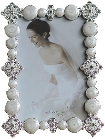 Дубао метална фото рамка со камена фото рамка гроздобер свадба фото рамка дома декорација