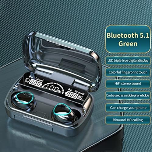 M10 Безжични ушни уши TWS Bluetooth 5.1 Слушалки за игри со целосни контроли на допир - Вграден микрофон - Импресивен квалитет на звукот