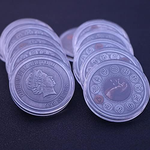 Копија Монета 12 Соѕвездие Постави Сонце Среќа Љубов Омилена Монета Комеморативна Монета Сребрена Позлатена Среќна Монета Аматерска