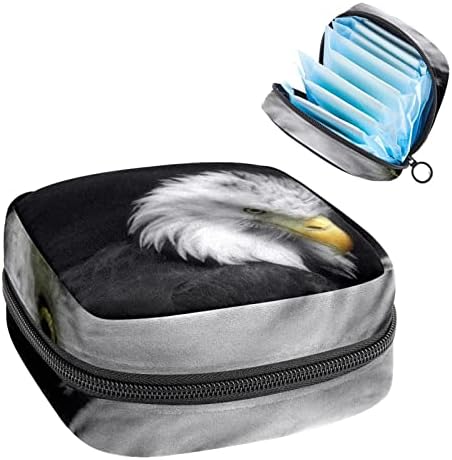 Период торба, санитарна торба за складирање на салфетки, торбичка за периоди, торба за шминка за патувања, птичји американско знаме за животни