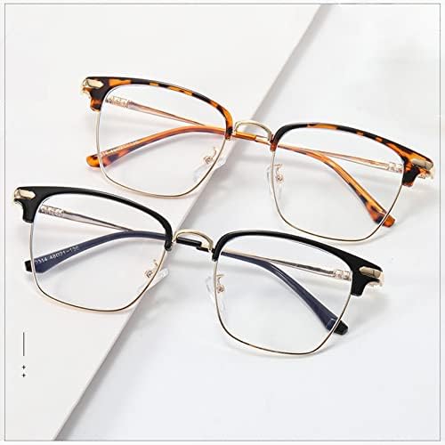 Chnlml Ретро полупросторна миопија очила мажи и жени, деловни модни очила, растојание блиски очила