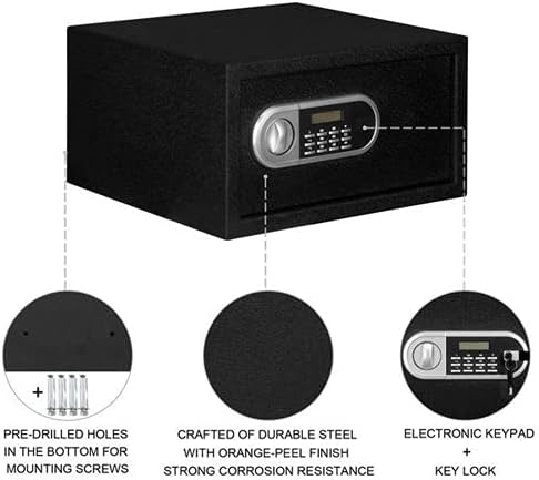 XYYSSM Безбедна Кутија, Домашна Употреба Електронска Лозинка Челична Плоча Безбедна Кутија 16.9314.579.06, Електронски Сеф Со Дигитална Тастатура