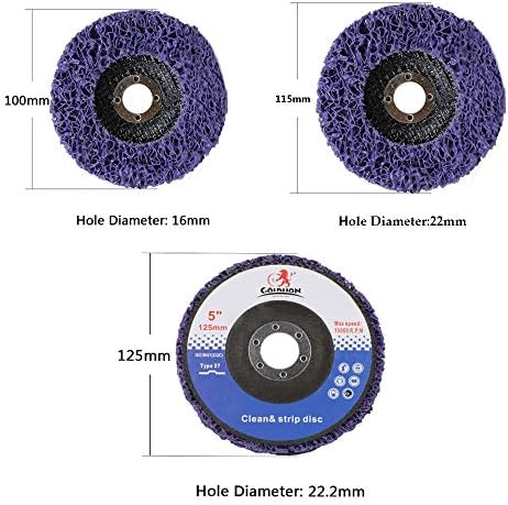 Придружете се на Ware 15pcs Виолетово тркало за отстранување на 'рѓа, алатка за алатка на тркалото на тркалото со полиња со оксидација за мелница