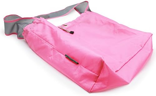 Ecojeannie 2 пакет Ripstop најлон-низа-низа за еднократно шопинг, торба за намирници што може да се употреби, вградена торбичка, внатрешен