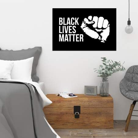 Премиум постери Блек животи Материјал Банер - постер за сјај на BLM - голем 24х16 инч