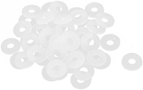 Аексит бело тркалезно мијалник Изолација најлон растојание рамен мијалник Кет прстен 3 x 8 x рамни мијалници 1мм 50 парчиња