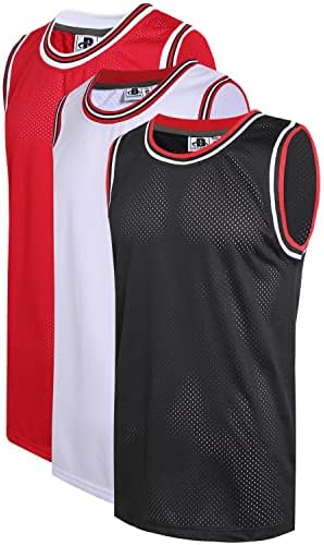 D Dehaner 3 Pack Men's Blank Basketball Jersey Jerseys Performance Athletic Team Sports Uniforms Масовни кошули