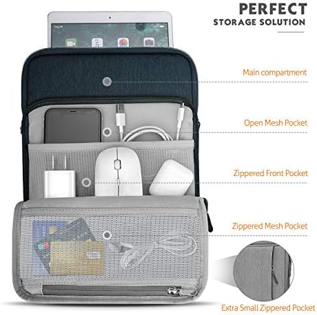 Моко 9-11 Инчен Таблет Чанта За Носење Торба Со Џебови За Складирање Одговара на ipad air 5 10.9 2022, iPad Pro 11 M2 2022-2018, iPad 10th 10.9,