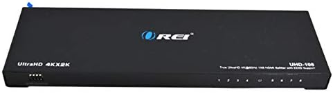 OREI 1x8 2.0 8 пристаништа HDMI Splitter со 8-пакет 6ft HDMI кабел целосен ултра HDCP 2.2, 4K на 60Hz и 3D поддржува EDID контрола