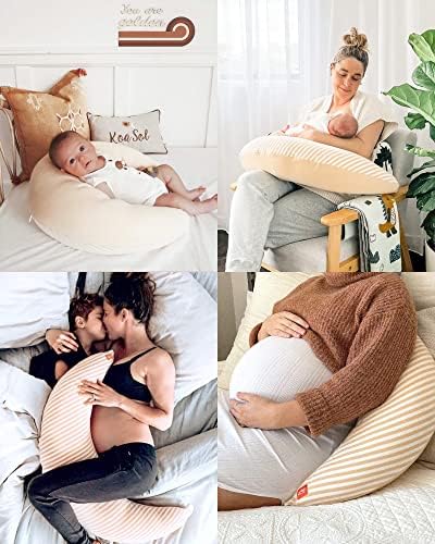 Мамавеј породилна медицинска перница за поддршка на доење | Температура регулира перница за бременост, прилагодлива перница за хранење бебе за спиење, перница од о