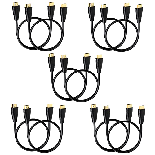 MOSIMLI HDMI Кабел 6ft 10-Пакет, 4K UHD HDMI Кабел Машки До Машки Адаптер ЗА HDCP 2.2 ARC &засилувач; CL3 Номинална | за Лаптоп, Монитор,