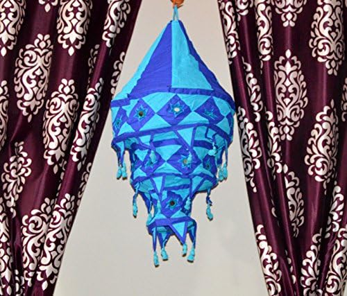 Убави традиционални висечки индиски ламби и нијанси Везници и огледало делови за домашно украсување уметност 3 слој ламба