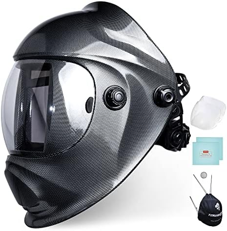 Заварување на шлемот Tekware True Color Solar Powered Auto Auto Darkening Welders Mask Голем преглед на заварувачот шлем 4 лак сензор за заварување за мелење на лакот на тиг миг
