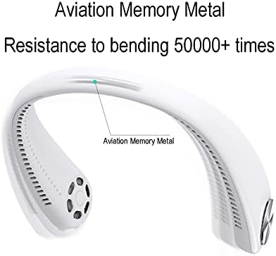Adfhzb u Тип на вратот Фан РАБОТНА лична мини USB полнење 360 ° лесен вентилатор за носење 3 брзини 48 AIR -излез висечки слушалки