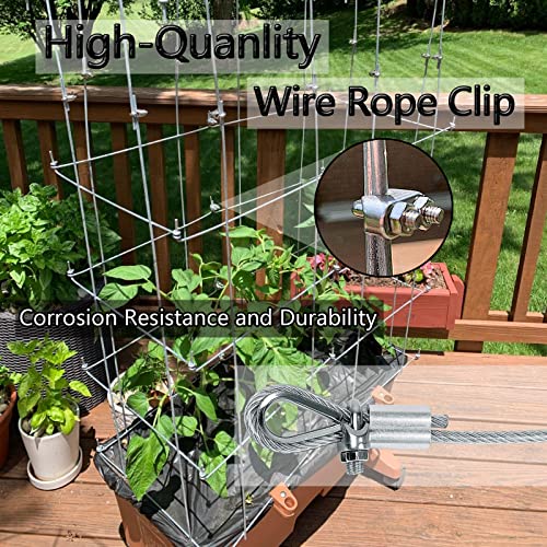 Sunxer M2-20PCS Wire Wire Clip Clip Clip 304 Не'рѓосувачки челик u завртка за прицврстување на седло на завртки за метална ограда, антена, облека,