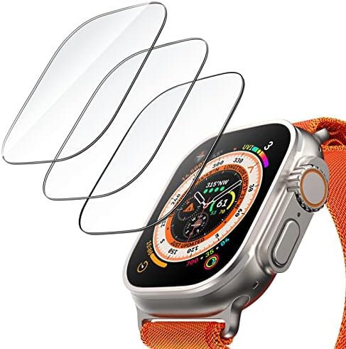 JETech Заштитник На Екранот За Apple Watch Ultra 49mm, Калено Стакло, HD Јасно, 3 Пакет