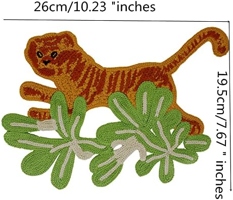 Цветни тигари закрпи за везови значки моден бренд Апликат шијат на закрпи за јакна мажи маица украсени 2 парчиња
