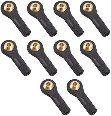 UXCELL 10 PCS M2 2.0XL19MM LEVER LEND LENDANGIN LINGINGE TIE ROD Крај на главата на главата без завртки и орев за RC Helicopter