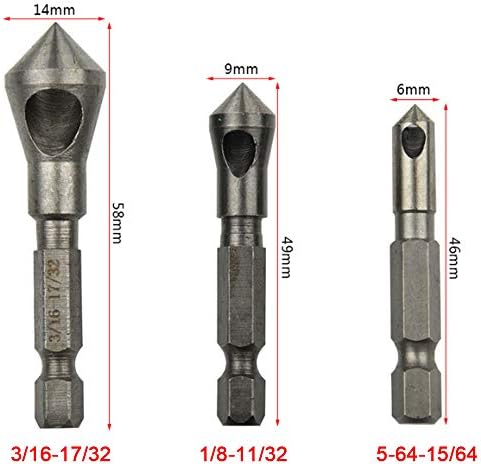 3 ПАРЧИЊА Шестоаголна Рачка од 90 Степени Заоблена Коси Дупка За Заоблен Нож За Бришење Дрво Отворач За Дупки За Дрво Метална Дупчалка