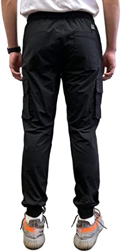 Лесни Технолошки Ткаени Најлонски Џогер Панталони За Мажи од саутпол, Џебови За Товар, Брзо Сушење