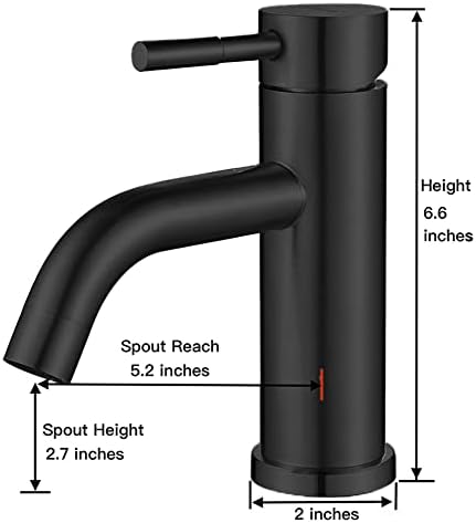 Кохонби модерна единечна рачка бања тапа единечна дупка мат црна црна бања мијалник за мијалник од не'рѓосувачки челик комерцијален