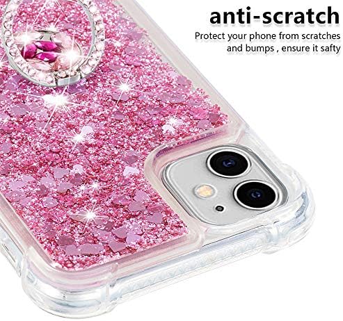 Case 11 Case, Dooge Luxury Diamond Glitter Bling Crystal Chryss за жени девојки за заштитен браник со целосен каросерија со вграден држач за