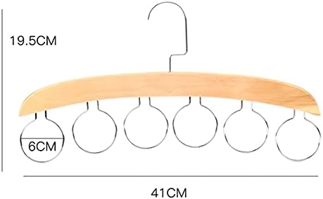 Орев мултифункционална гардероба цврста дрва вратоврска шамија за закачалка Организатор складирање метал плакарот 6 прстени марами држачи за закачалки закачалки