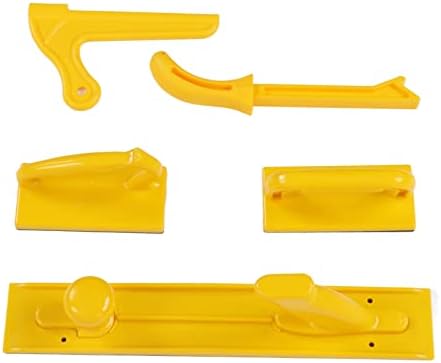 5 парчиња, алатки за заштита на прицврстувачи на рака, поставено комплет комплет ABS, повторено миење за дрво за обработка на дрво, жолта боја
