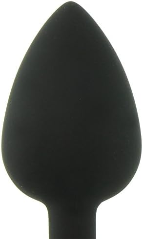 Док nsонсон плен Блинг - Силиконски анален приклучок во форма на лопата со накит со накит - широк 3 долг и 1,2 - мал - розов скапоцен камен