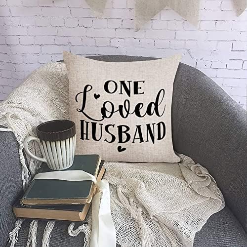 Еден сакан сопруг памучен постелнина сопруг роденденски подароци кауч перници за фрлање перници за кревет за кауч, благодарение на