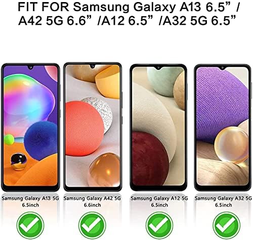 NC [2 пакет] Заштитник на екранот за приватност за Samsung Galaxy A33 /A42 /A32 /A12 /A13 5G /A02S /A03S калено стакло, анти-сјај