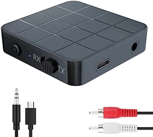 Mdyni 2 во 1 Bluetooth 5.0 Аудио приемник Трансмитер музички стерео безжичен адаптер со RCA 3.5mm Aux Jack