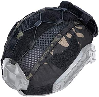 Тактички шлем на iDogear со задната торбичка за батерии за брза големина на шлемот m/l & l/xl воен макбол лов на лов на лов -