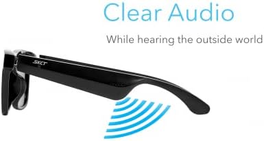 SKCT Паметни Очила, Црна со 3 стилови На Преклопни Леќи, Bluetooth Audio, Повик Без Раце, Аудио На Отворено, Автоматско Вклучување/Исклучување,