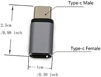 USB C машки до USB Cенски адаптер Extension / EastWild Type C Extender за Samsung Dex, компатибилен со Galaxy S9 / S9 Plus / Note