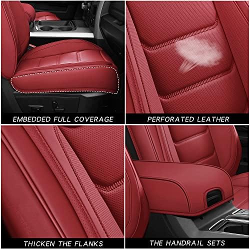 ISEN-COVERAUTO DODGE RAM CAR SEAT COVERS CASTION FIT 2009-2023 1500/2500/3500 TRADESMAN BIGHORN LARAMIE Редовна мега кабина со водоотпорна кожа)