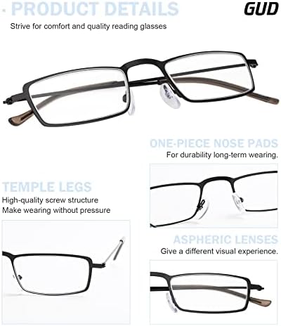 Очила за читање на Гуд 9 пара класични лесни читатели за мажи жени +2,00