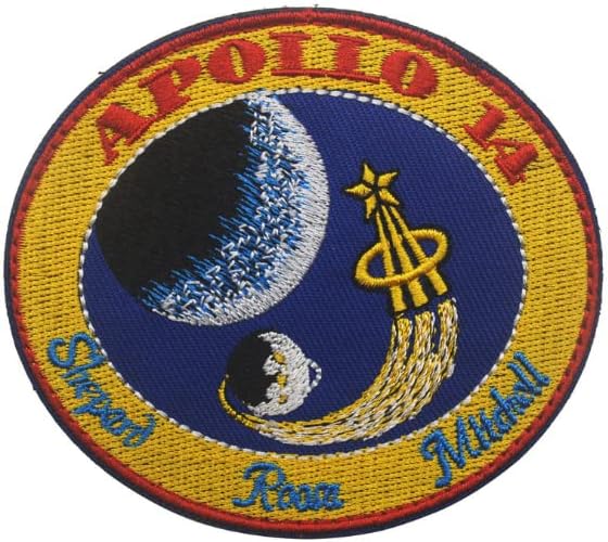 Вселенска мисија на НАСА Аполо 14 Шепард Роуса Мичел тактичка амбалажа извезени закрпи значки морал тактика воена везена кука и јамка на задниот