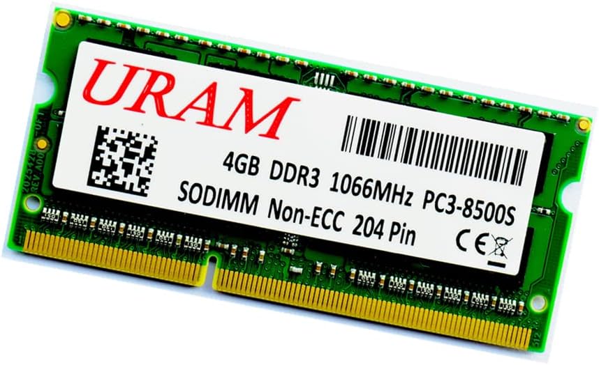 Uram 4gb DDR3 SDRAM PC3-8500 1.5V Sodimm Samsung IC RAM