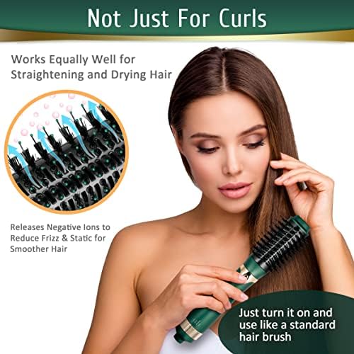 Професионална четка за топол воздух за жени, повеќенаменска четка за фен за коса за убавина за виткање или зацрвстување, волумен на коса, четка