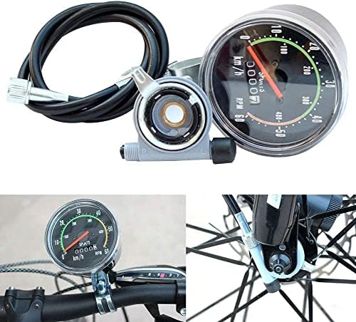 Механички брзинометар на Ausqo за велосипед, универзален велосипед велосипедски километар водоотпорен механички брзинометар