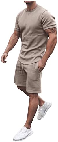 Облеки за Zhensanguo за мажи кошули со кратки ракави за мажи со кратки ракави маички и класични спортови шорцеви